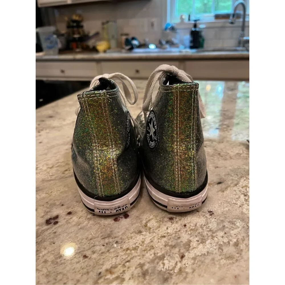 Converse Chuck Taylor Winter Glitter Hi-Top Sneaker sz 2 EUC